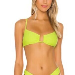Lovewave Stassi top neon Green Bikini swim separate Revolve NWT M